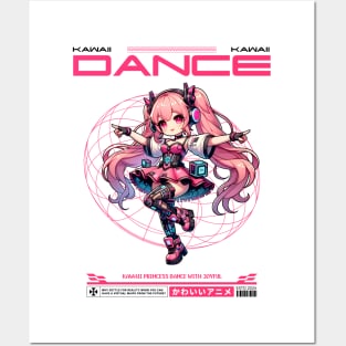 kawaii princess dance anime girls Posters and Art